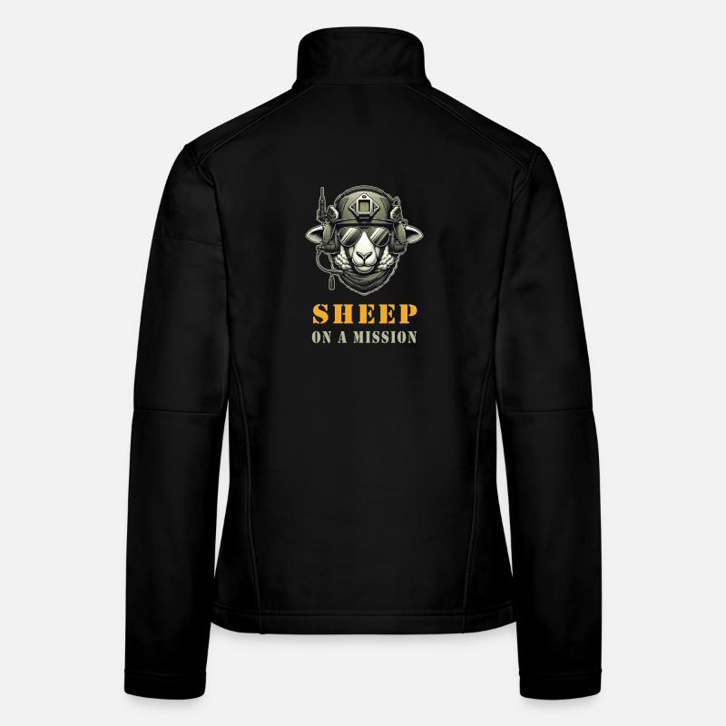Sheep on a mission Women's Softshell Jacket