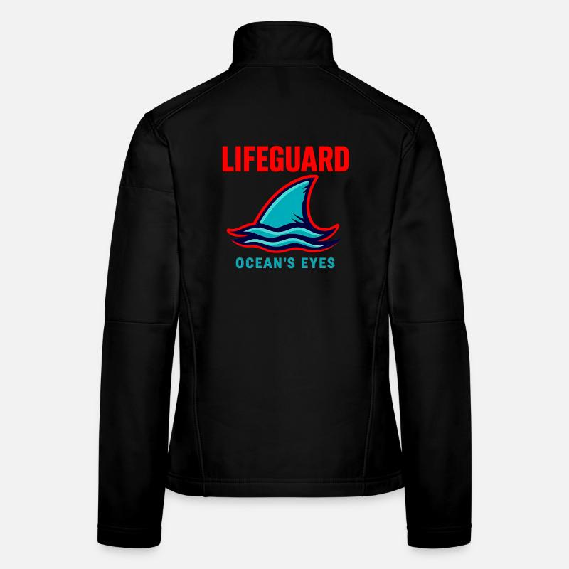 Rettungsschwimmer-Hemd Ocean Eyes - Frauen Softshelljacke - Schwarz