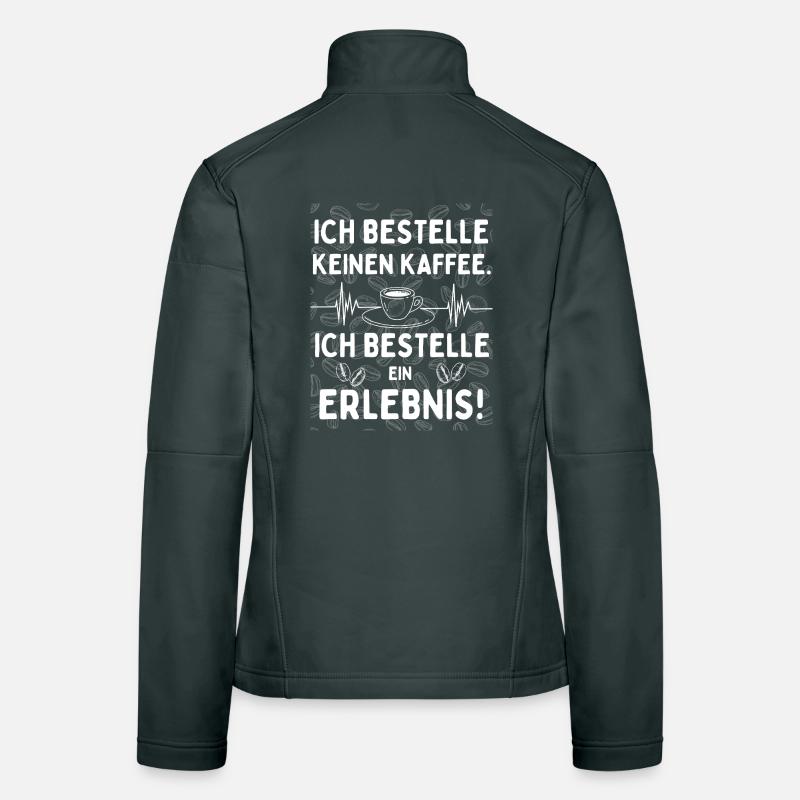 Le café est une expérience – Kaffeekultur Design Veste en tissu softshell Femme