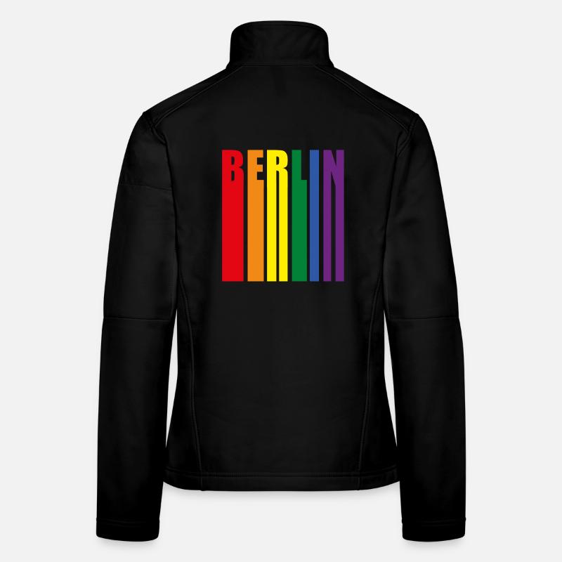 Berlin Regenbogen Pride Geschenk Frauen Softshelljacke