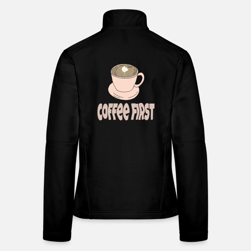 Le café d’abord Veste en tissu softshell Femme