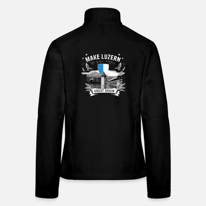 MAKE LUCERNE GREAT AGAIN KI avec armoiries Veste en tissu softshell Femme