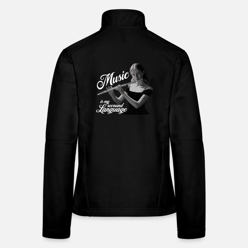 Flute - Music is my second language Women's Softshell Jacket