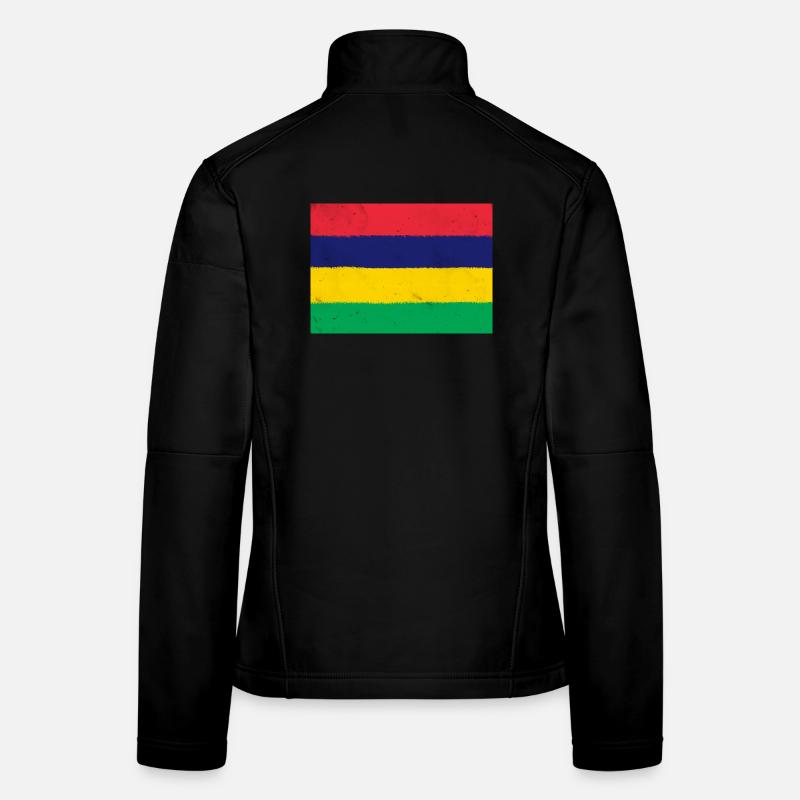 Drapeau de l’île Maurice Veste en tissu softshell Femme