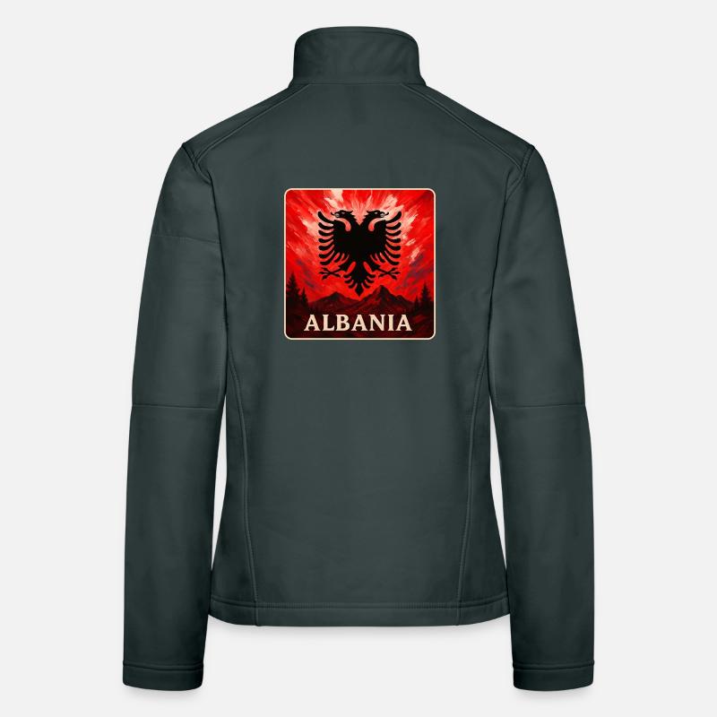 Albania Double Eagle Design Women's Softshell Jacket