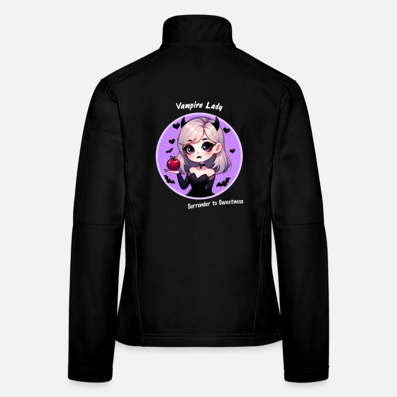 Cute Vampire Lady Kawaii Helloween Girl Devil Women's Softshell Jacket