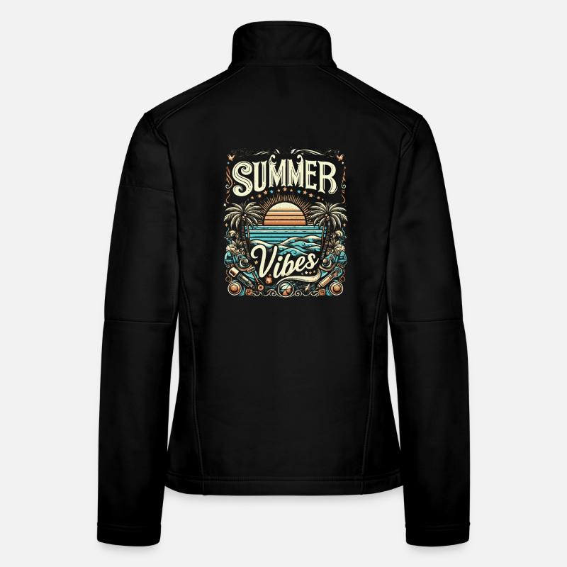 SUMMER Vibes colorful, modificated - Frauen Softshelljacke - Schwarz