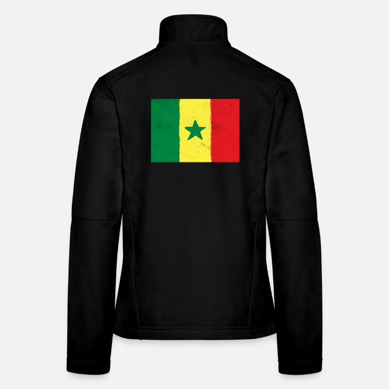 Drapeau du Sénégal Veste en tissu softshell Femme