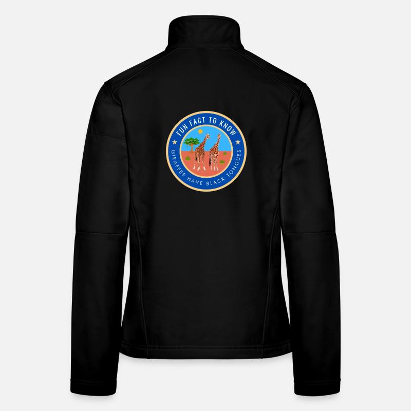 Giraffes have black tongues - Women's Softshell Jacket - black