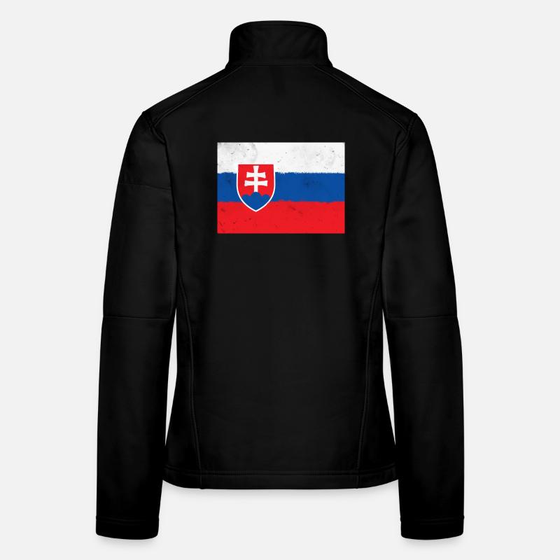 Flagge der Slowakei Frauen Softshelljacke