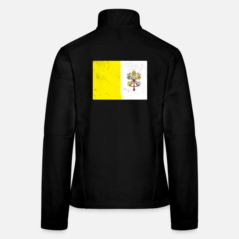 Flagge des Vatikans Frauen Softshelljacke