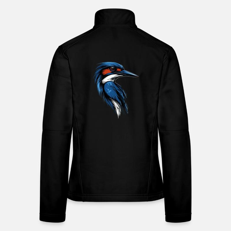 Kingfisher Eisvogel Vogel Süße Eisvögel Kingfisher - Frauen Softshelljacke - Schwarz