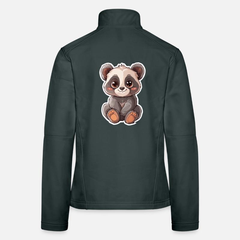 Cute Panda Bear Women's Softshell Jacket