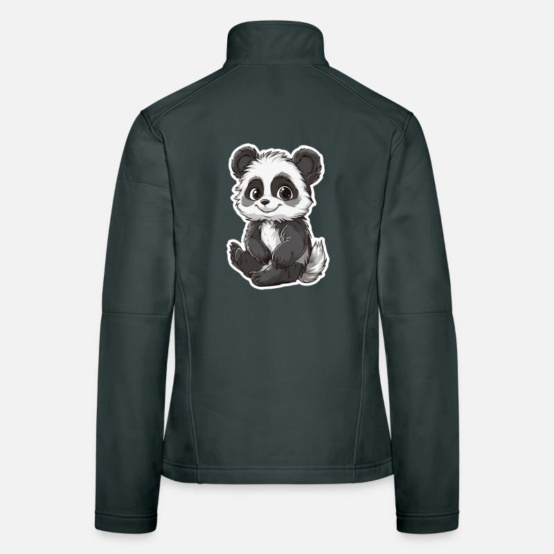 Cute Panda Bear Women's Softshell Jacket