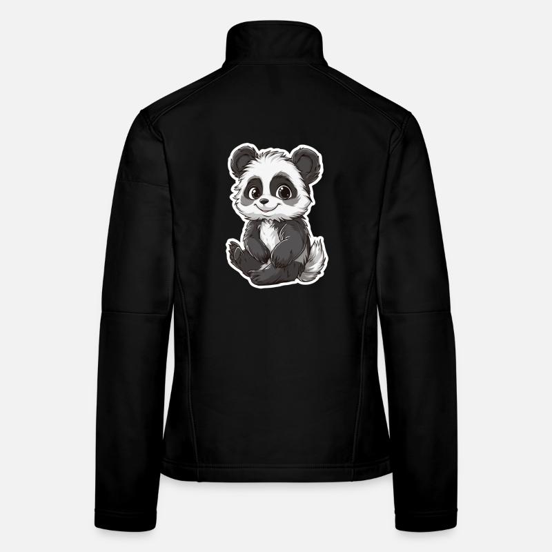 Ours panda mignon Veste en tissu softshell Femme