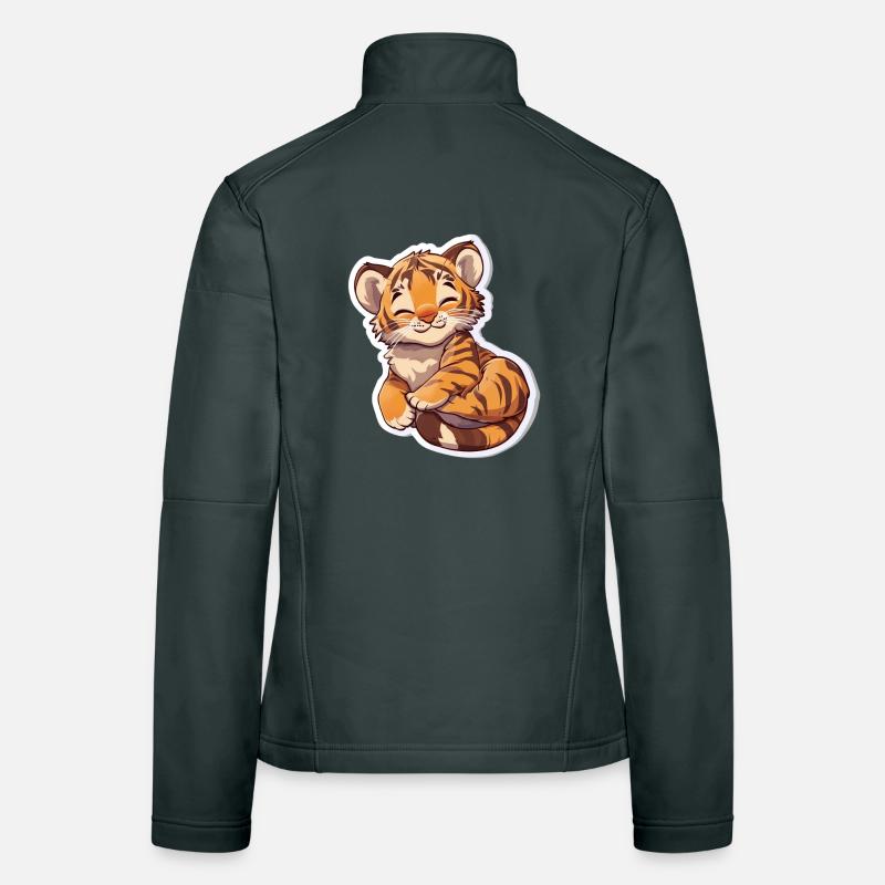 Cute Tiger – Fun Gift Idea for Kids Women's Softshell Jacket