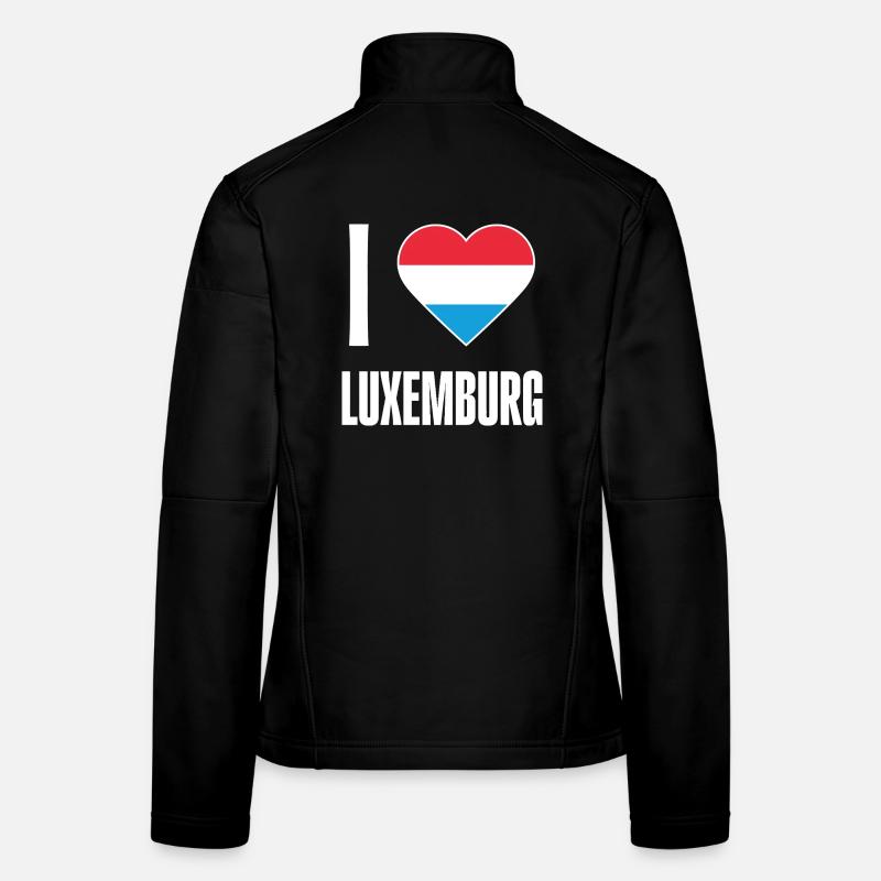 Drapeau du Coeur du Luxembourg Veste en tissu softshell Femme