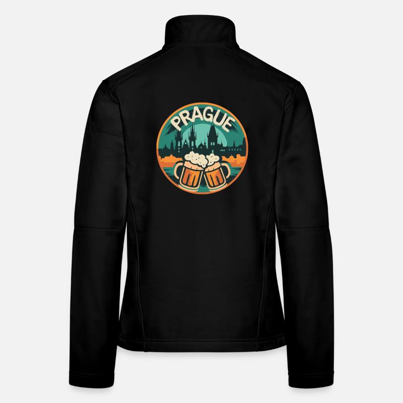 Prag Bier Skyline – Tschechien Souvenir Junggesell Frauen Softshelljacke