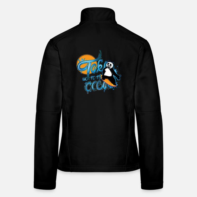 Panda Surfer – Emmenez-moi à l’océan Veste en tissu softshell Femme
