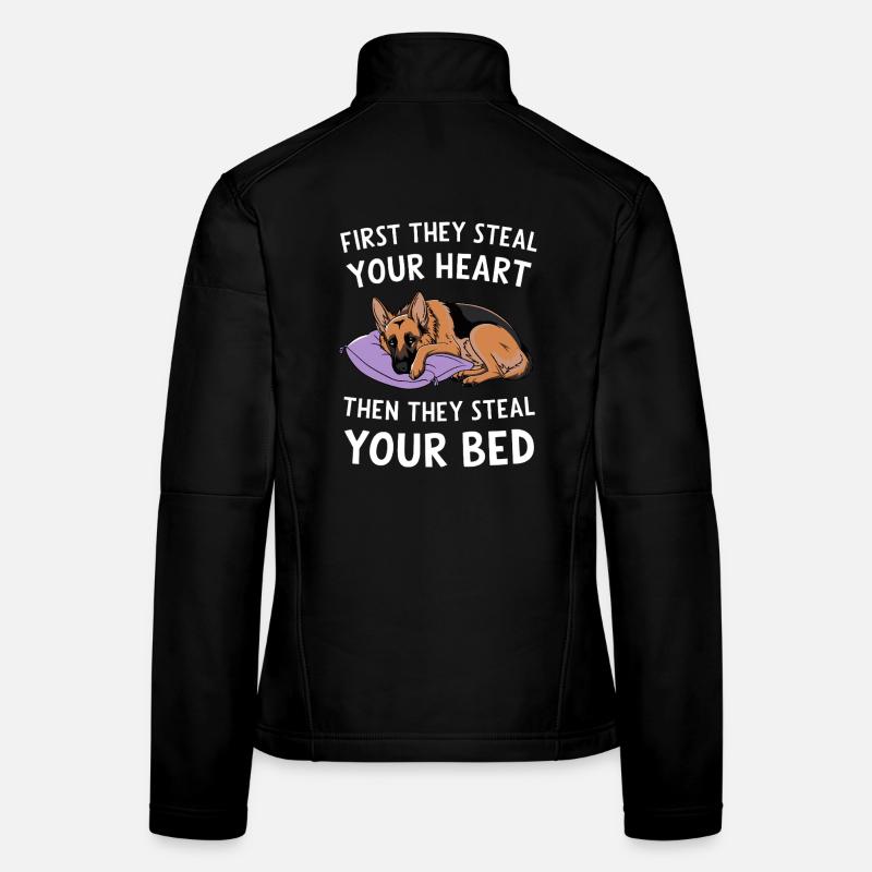 Deutscher Schäferhund stiehlt Herz und Bett Frauen Softshelljacke