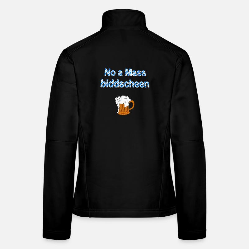 no a mass, bierglas, feste Frauen Softshelljacke