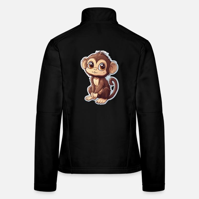 Affe Süsses Äffchen Geschenk für Affenfans Frauen Softshelljacke