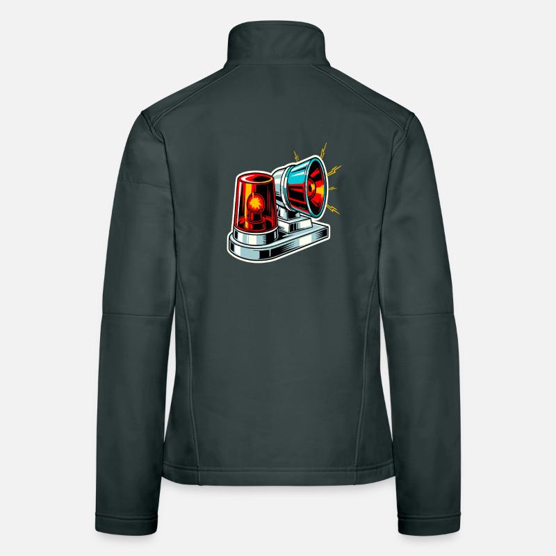 Fire Siren Warning Light Women's Softshell Jacket