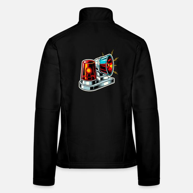 Fire Siren Warning Light Women's Softshell Jacket