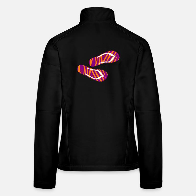 Zebra Safari Muster Flip Flops Latschen Urlaub Fun Frauen Softshelljacke