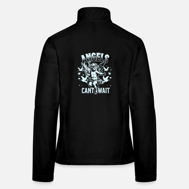 Engel T-Shirt Unisex Angels Can’t Wait VintageTee Frauen Softshelljacke