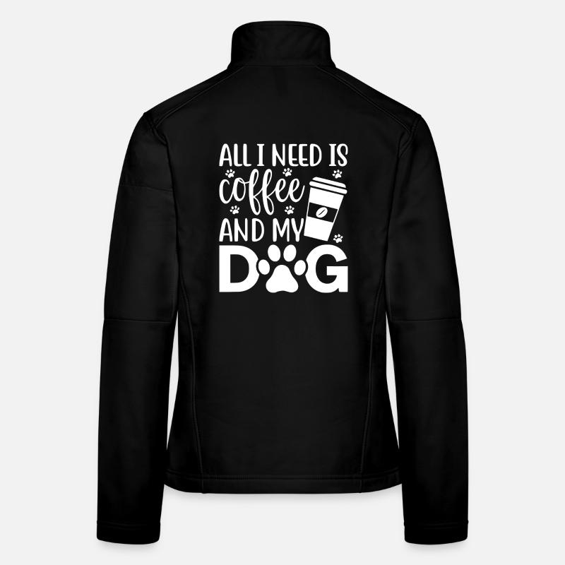 Café et chien Love Design Veste en tissu softshell Femme