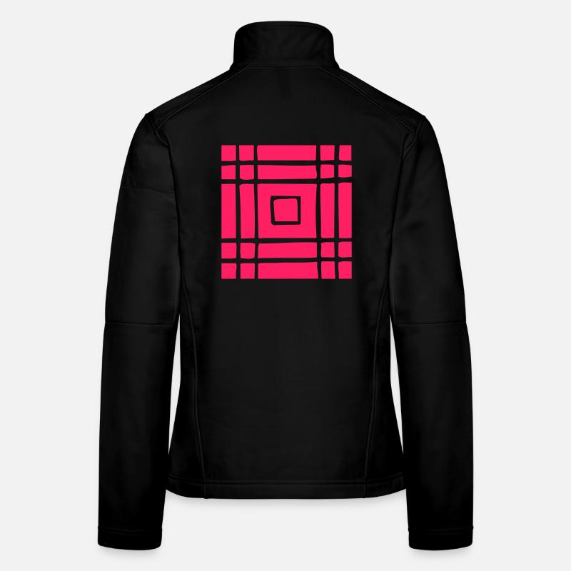 Vierecks Kunst > Vectorgraphic Frauen Softshelljacke