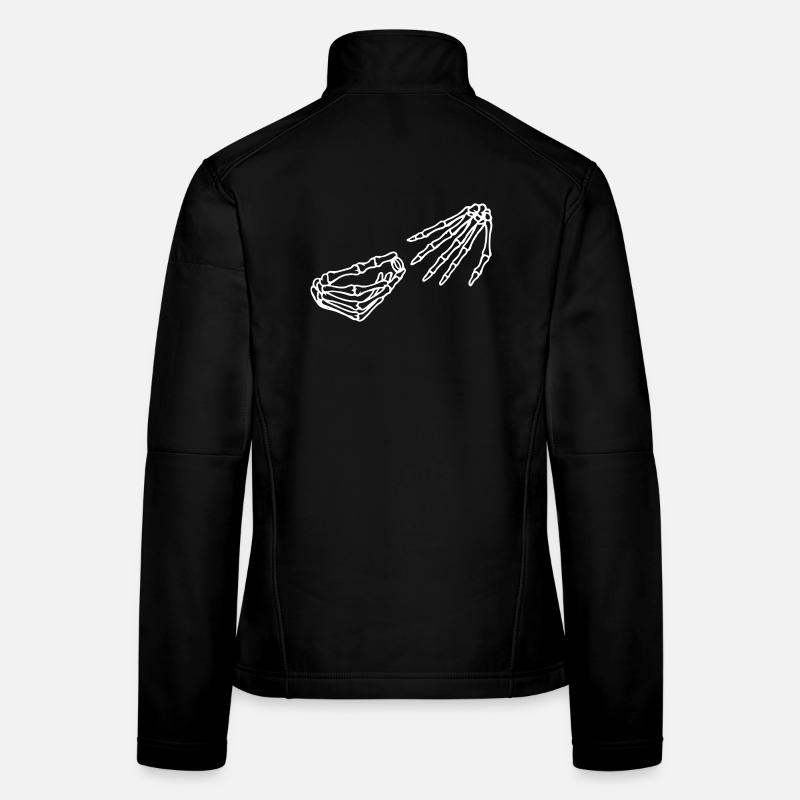 Conception éthérée de la main et de l’os du squelette Veste en tissu softshell Femme