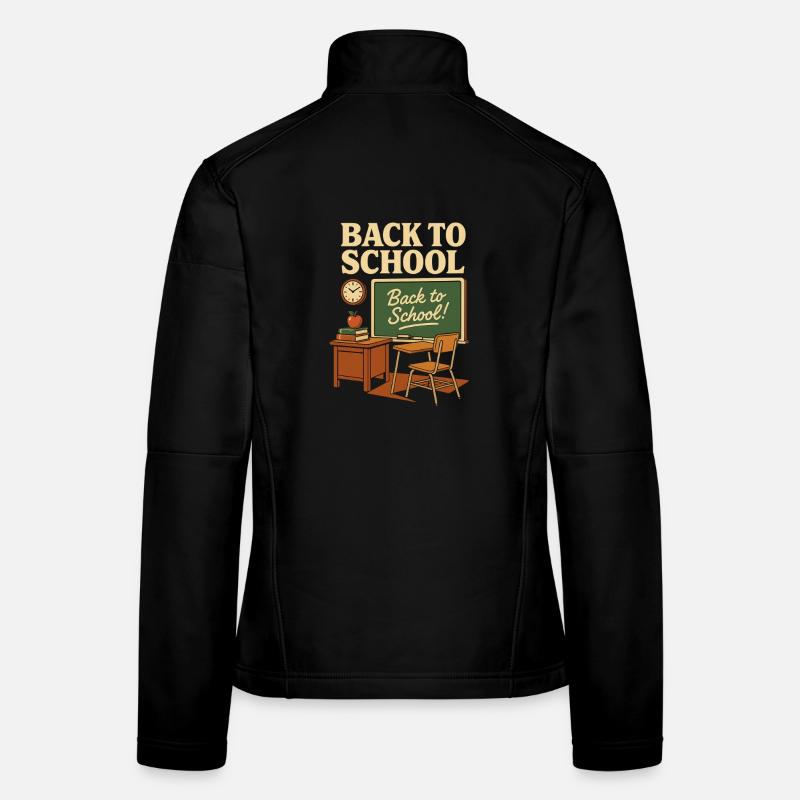 Classe rétro – Rentrée scolaire Veste en tissu softshell Femme