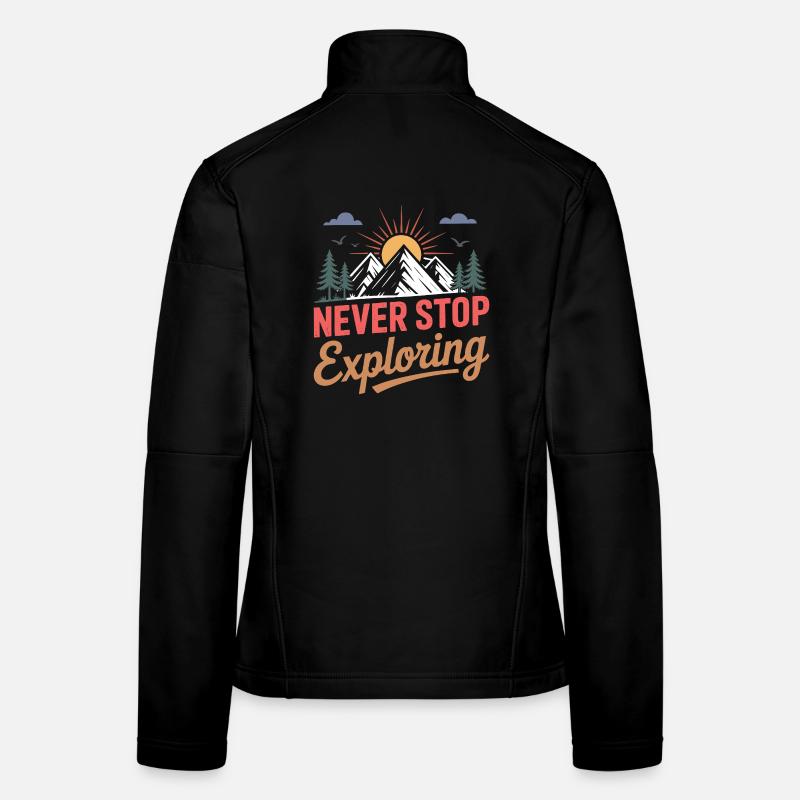 Mountains - Never Stop Exploring Women's Softshell Jacket