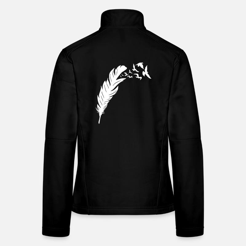 Gefiederter Freiheitsvogel Flugdesign Frauen Softshelljacke