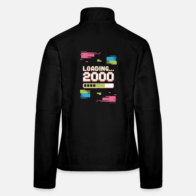 Retro Loading 2000 Pixel Frauen Softshelljacke