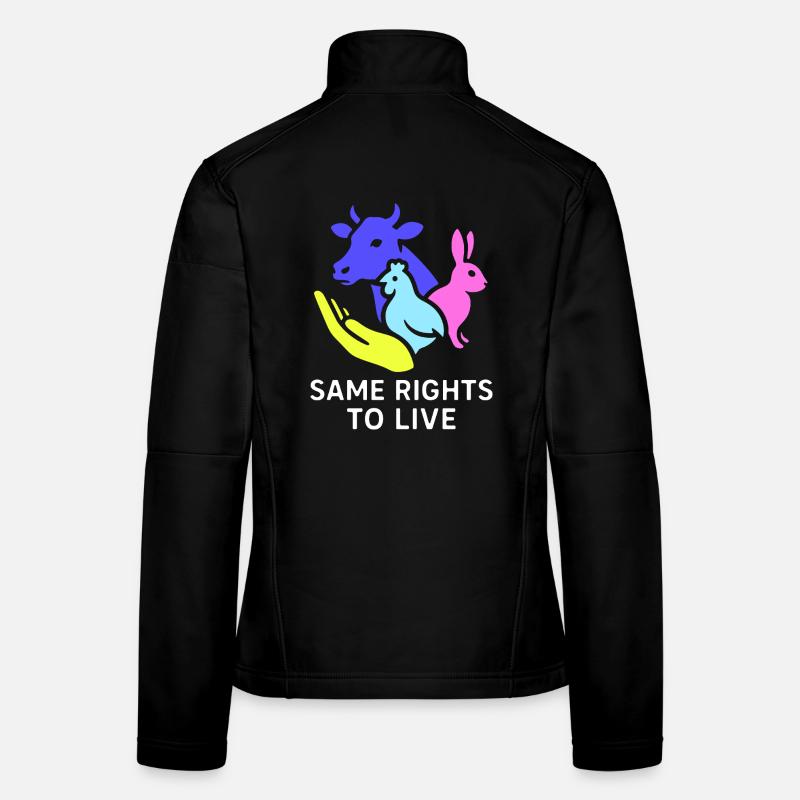 same rights to live - Frauen Softshelljacke - Schwarz