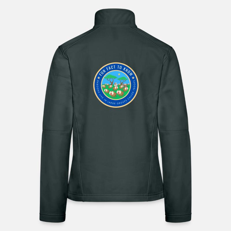 Baboons live in large groups called troops Women's Softshell Jacket
