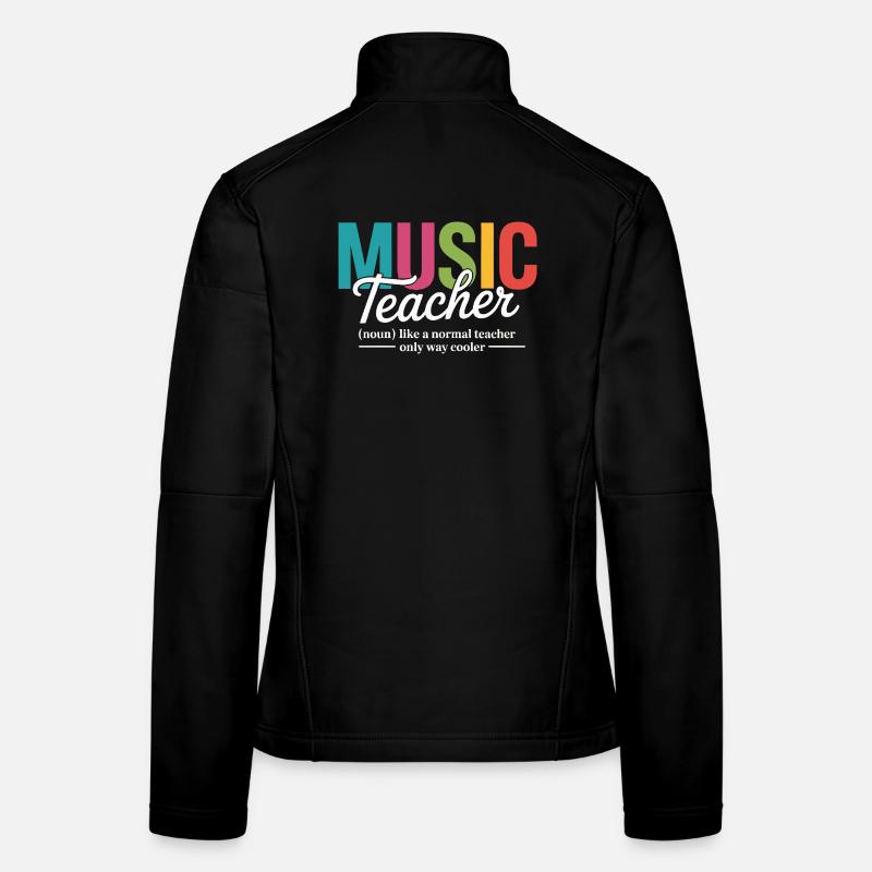 Illustration vibrante de professeur de musique Veste en tissu softshell Femme