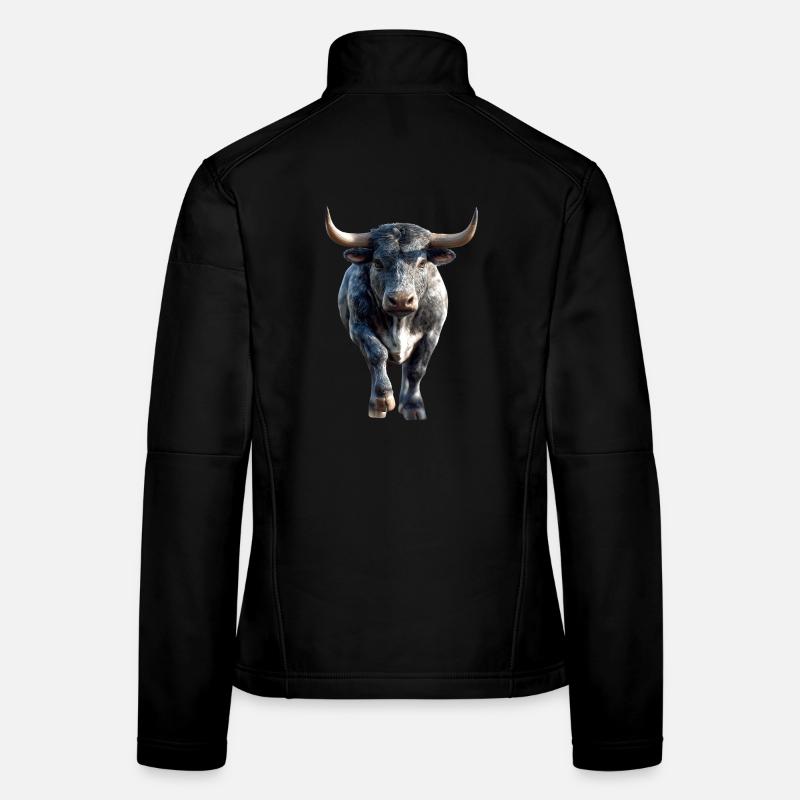 Taureau Bœuf Bovins Vache Taureau Taureau Veste en tissu softshell Femme