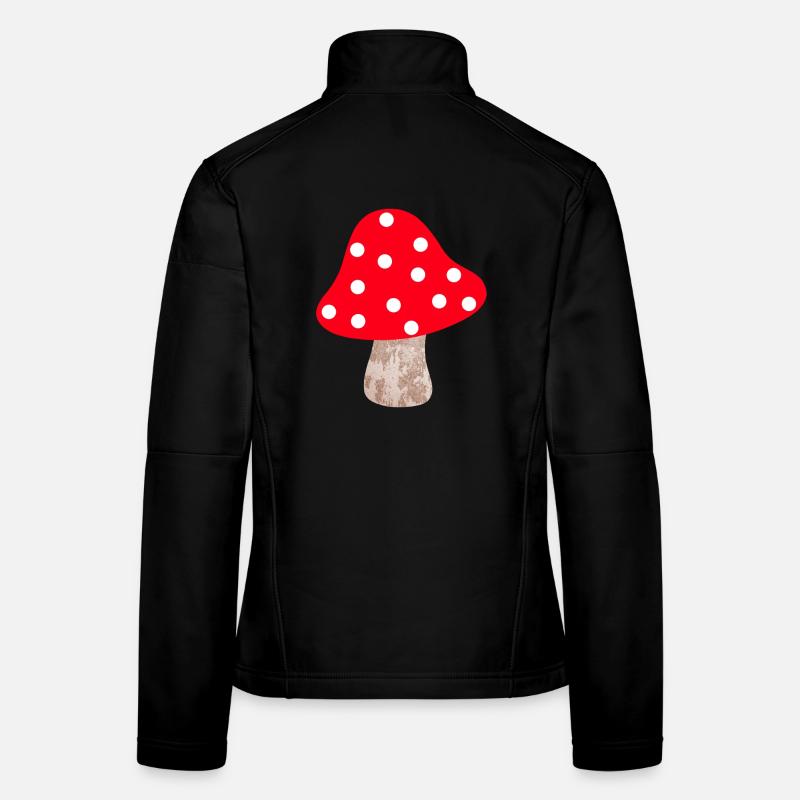 Pilz Punkte Märchen Dots Glücksbringer Glück Kind Frauen Softshelljacke