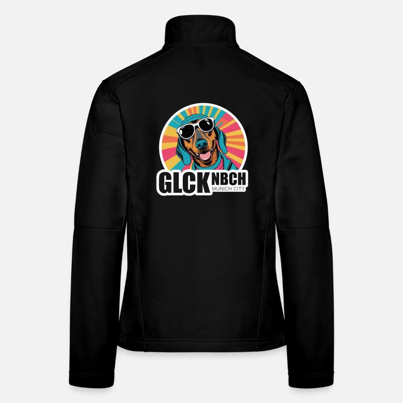 Glockenbachviertel? Anytime! - Frauen Softshelljacke - Schwarz