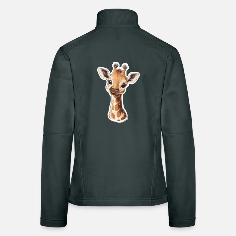 Giraffe Frauen Softshelljacke