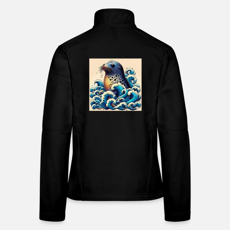 Phoque Veste en tissu softshell Femme