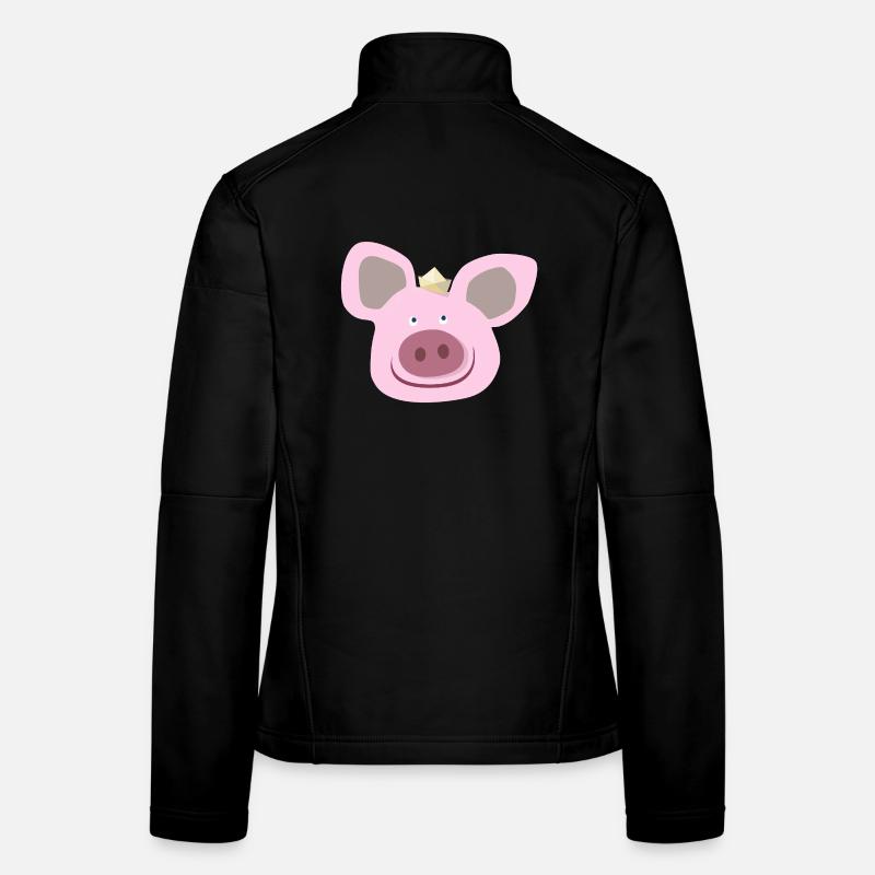 Schwein Meer Papierboot Kinder Kopf Bauernhof cool Frauen Softshelljacke