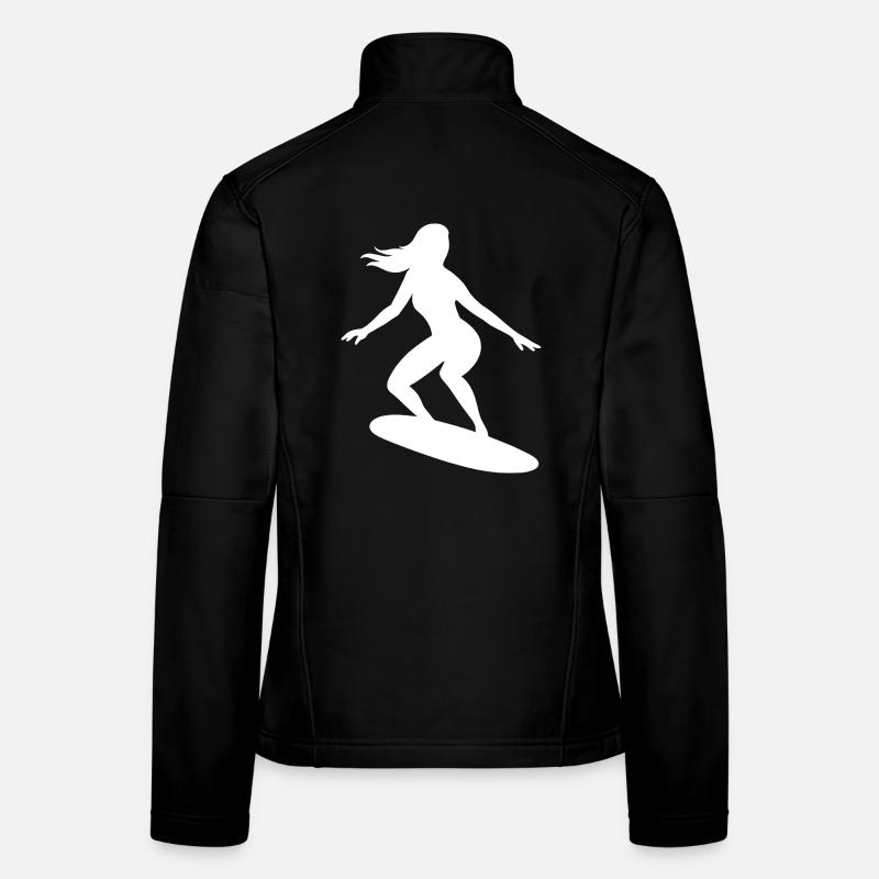 Planche de surf minimaliste Surf Eau Été Veste en tissu softshell Femme