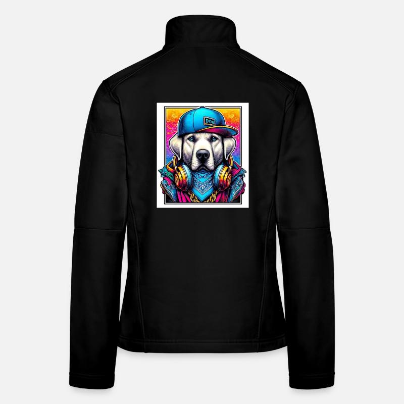 Hund - Frauen Softshelljacke - Schwarz