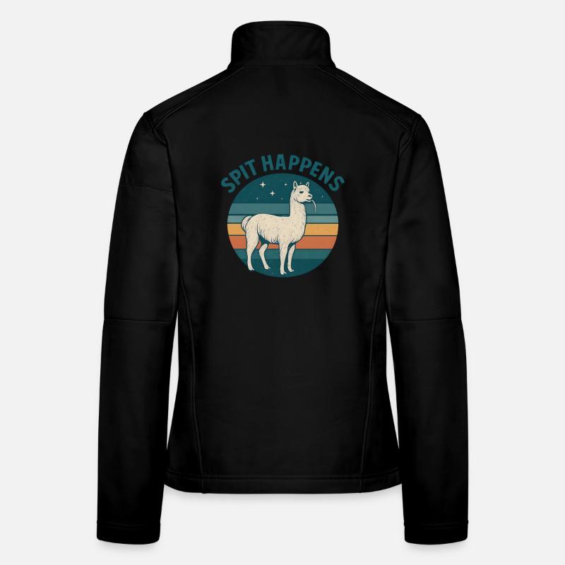 Spit Happens Witziges Alpaka Frauen Softshelljacke