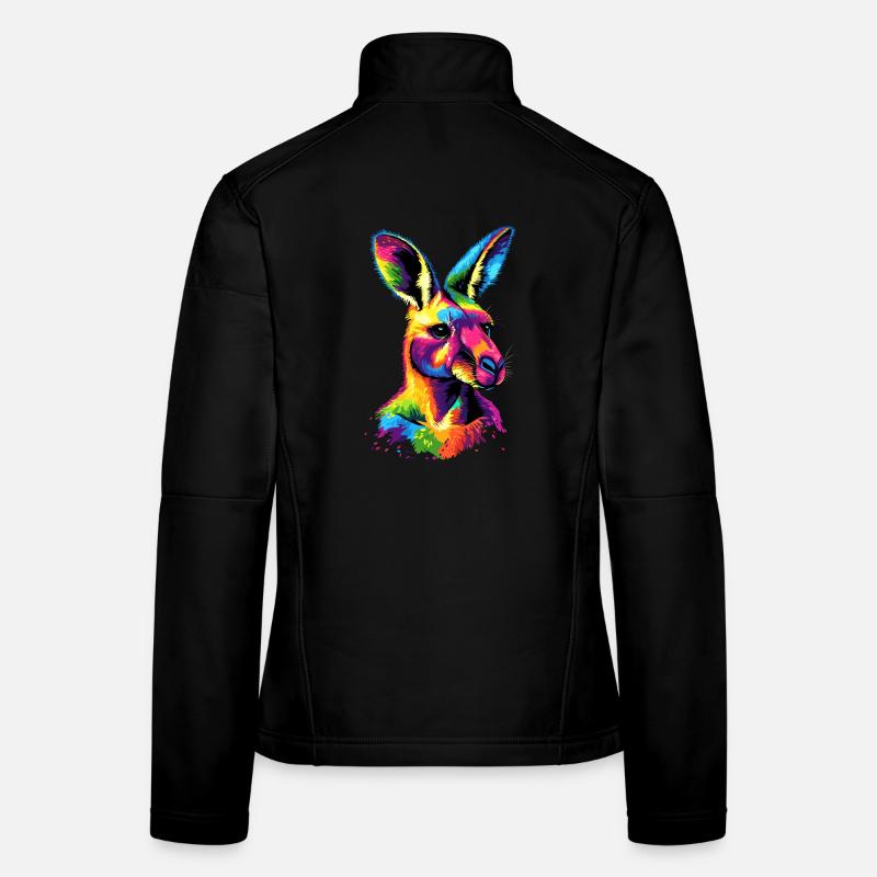Kangaroo Australia Outback Wild Cute Kangaroos Women's Softshell Jacket